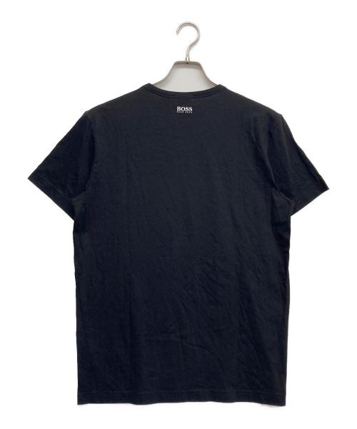 BOSS HUGO BOSS（ボス ヒューゴボス）BOSS HUGO BOSS (ボス ヒューゴボス) プリントTシャツ ブラック サイズ:Mの古着・服飾アイテム