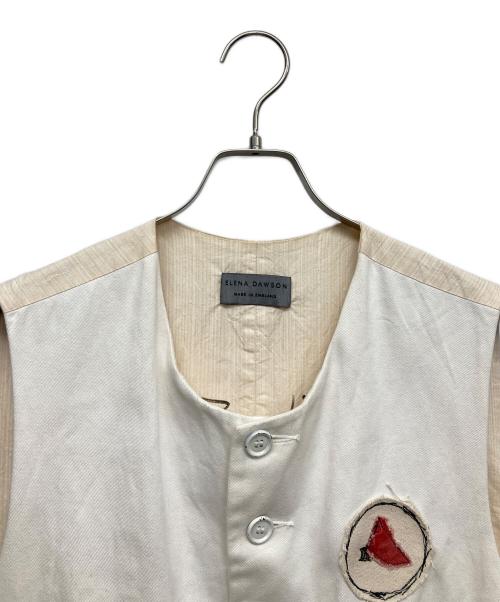 ELENA DAWSON（エレナ ドーソン）ELENA DAWSON (エレナ ドーソン) コットンボタンベスト ホワイト サイズ:無しの古着・服飾アイテム