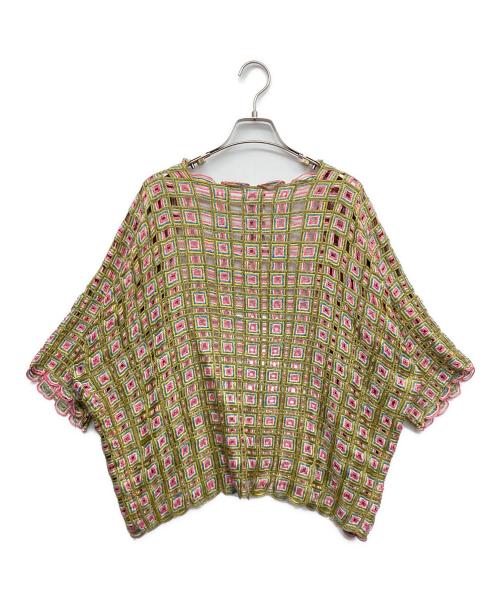 pe de chumbo（フメイ）pe de chumbo (フメイ) ハンドメイドカーディガン マルチカラー サイズ:Lの古着・服飾アイテム