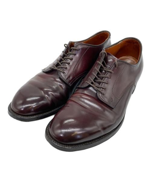 Alden（オールデン）ALDEN (オールデン) SHIPS (シップス) コードバン プレーントゥ レザーシューズ ブラウン サイズ:7 1/2Dの古着・服飾アイテム