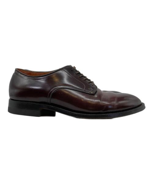 Alden（オールデン）ALDEN (オールデン) SHIPS (シップス) コードバン プレーントゥ レザーシューズ ブラウン サイズ:7 1/2Dの古着・服飾アイテム