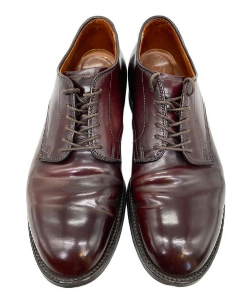 Alden（オールデン）ALDEN (オールデン) SHIPS (シップス) コードバン プレーントゥ レザーシューズ ブラウン サイズ:7 1/2Dの古着・服飾アイテム