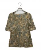 LAUREN RALPH LAURENローレンラルフローレン）の古着「ペイズリーTシャツ」｜グリーン