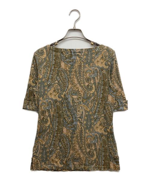 LAUREN RALPH LAUREN（ローレンラルフローレン）LAUREN RALPH LAUREN (ローレンラルフローレン) ペイズリーTシャツ グリーン サイズ:Sの古着・服飾アイテム