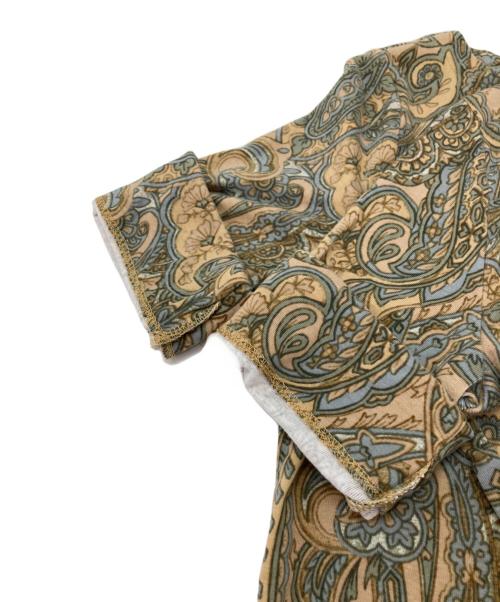 LAUREN RALPH LAUREN（ローレンラルフローレン）LAUREN RALPH LAUREN (ローレンラルフローレン) ペイズリーTシャツ グリーン サイズ:Sの古着・服飾アイテム