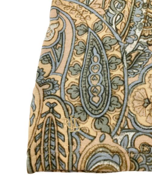 LAUREN RALPH LAUREN（ローレンラルフローレン）LAUREN RALPH LAUREN (ローレンラルフローレン) ペイズリーTシャツ グリーン サイズ:Sの古着・服飾アイテム