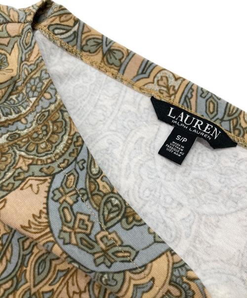 LAUREN RALPH LAUREN（ローレンラルフローレン）LAUREN RALPH LAUREN (ローレンラルフローレン) ペイズリーTシャツ グリーン サイズ:Sの古着・服飾アイテム