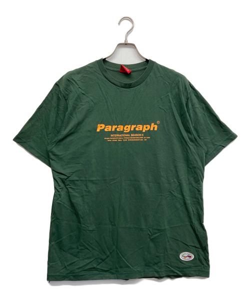 paragraph（パラグラフ）Paragraph (パラグラフ) プリントTシャツ グリーン サイズ:FREEの古着・服飾アイテム