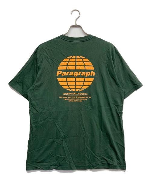 paragraph（パラグラフ）Paragraph (パラグラフ) プリントTシャツ グリーン サイズ:FREEの古着・服飾アイテム