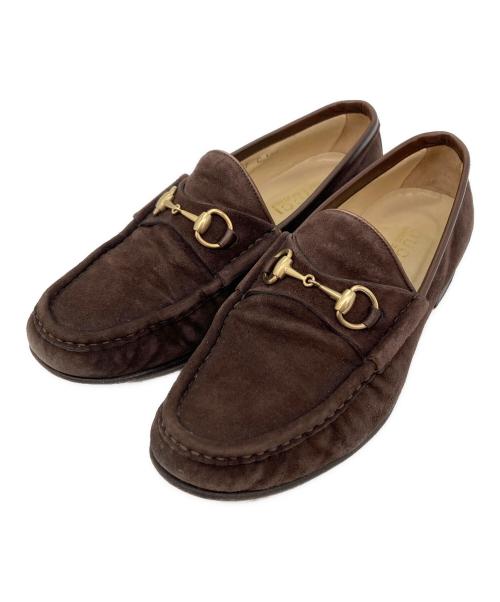 GUCCI（グッチ）GUCCI (グッチ) ホースビットローファー ブラウン サイズ:37の古着・服飾アイテム
