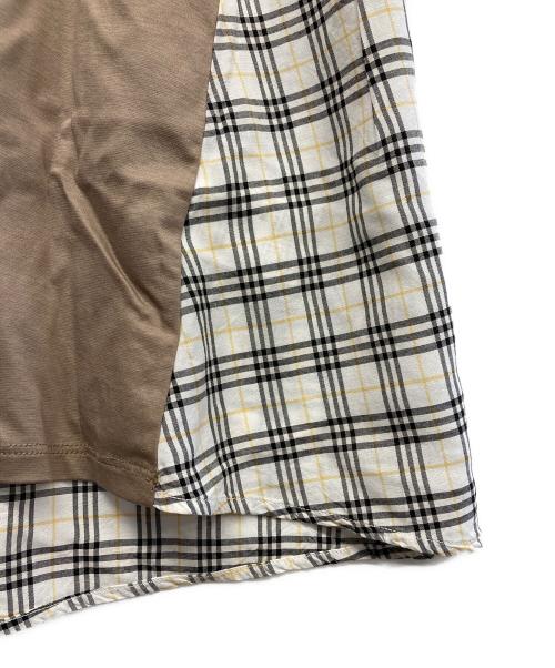 BLUE LABEL CRESTBRIDGE（ブルーレーベルクレストブリッジ）BLUE LABEL CRESTBRIDGE (ブルーレーベルクレストブリッジ) 長袖チェックブラウス ブラウン サイズ:38の古着・服飾アイテム