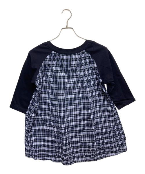 BLUE LABEL CRESTBRIDGE（ブルーレーベルクレストブリッジ）BLUE LABEL CRESTBRIDGE (ブルーレーベルクレストブリッジ) 長袖チェックブラウス ブラック サイズ:38の古着・服飾アイテム