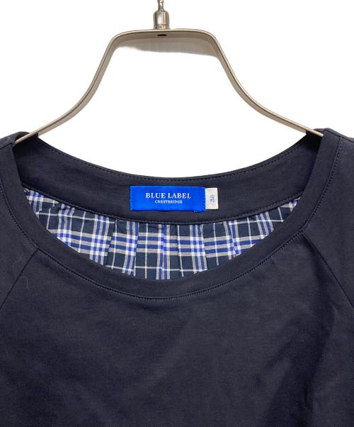 BLUE LABEL CRESTBRIDGE（ブルーレーベルクレストブリッジ）BLUE LABEL CRESTBRIDGE (ブルーレーベルクレストブリッジ) 長袖チェックブラウス ブラック サイズ:38の古着・服飾アイテム