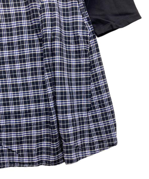 BLUE LABEL CRESTBRIDGE（ブルーレーベルクレストブリッジ）BLUE LABEL CRESTBRIDGE (ブルーレーベルクレストブリッジ) 長袖チェックブラウス ブラック サイズ:38の古着・服飾アイテム