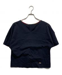 BLUE LABEL CRESTBRIDGE（ブルーレーベルクレストブリッジ）の古着「半袖ブラウス」｜ブラック