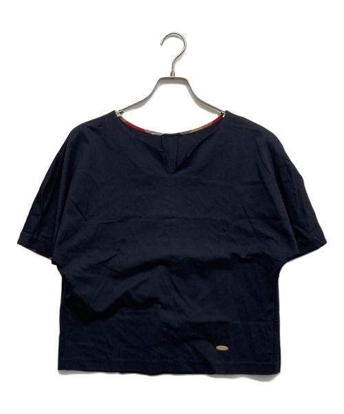 BLUE LABEL CRESTBRIDGE（ブルーレーベルクレストブリッジ）BLUE LABEL CRESTBRIDGE (ブルーレーベルクレストブリッジ) 半袖ブラウス ブラック サイズ:38の古着・服飾アイテム