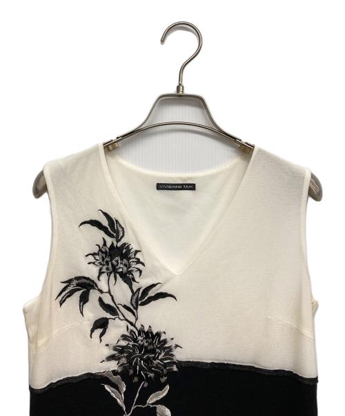 VIVIENNE TAM（ヴィヴィアンタム）VIVIENNE TAM (ヴィヴィアンタム) 花柄 刺繍 ワンピース ブラック サイズ:1の古着・服飾アイテム