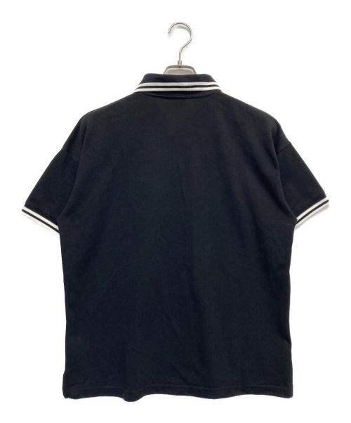 UMBRO（アンブロ）UMBRO (アンブロ) publex 鹿の子リブライン ポロシャツ ブラック サイズ:Mの古着・服飾アイテム