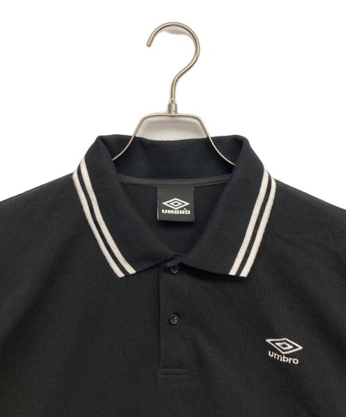 UMBRO（アンブロ）UMBRO (アンブロ) publex 鹿の子リブライン ポロシャツ ブラック サイズ:Mの古着・服飾アイテム