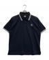 UMBRO（アンブロ）の古着「鹿の子リブライン ポロシャツ」｜ブラック