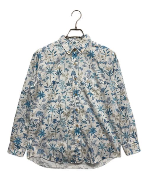 POKEMON SHIRTS ORIGINAL STITCH（ポケモンシャツオリジナルスティッチ）POKEMON SHIRTS ORIGINAL STITCH (ポケモンシャツオリジナルスティッチ) 総柄ボタンダウンシャツ ホワイト×ブルー サイズ:無しの古着・服飾アイテム