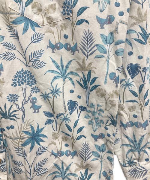 POKEMON SHIRTS ORIGINAL STITCH（ポケモンシャツオリジナルスティッチ）POKEMON SHIRTS ORIGINAL STITCH (ポケモンシャツオリジナルスティッチ) 総柄ボタンダウンシャツ ホワイト×ブルー サイズ:無しの古着・服飾アイテム