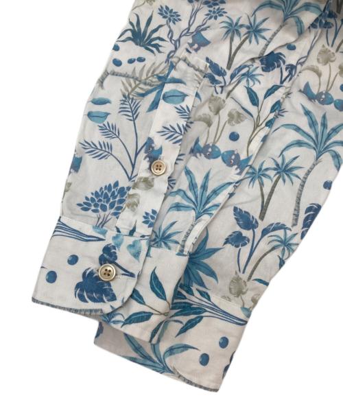 POKEMON SHIRTS ORIGINAL STITCH（ポケモンシャツオリジナルスティッチ）POKEMON SHIRTS ORIGINAL STITCH (ポケモンシャツオリジナルスティッチ) 総柄ボタンダウンシャツ ホワイト×ブルー サイズ:無しの古着・服飾アイテム