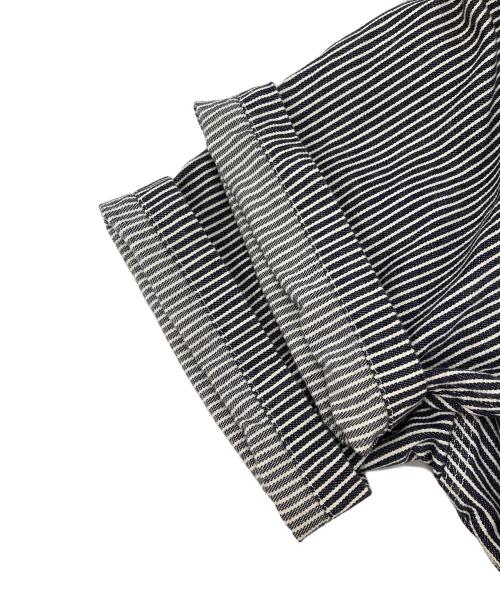 SUGAR CANE（シュガーケーン）SUGAR CANE (シュガーケーン) ヒッコリーストライプ 半袖ワークシャツ ブラック サイズ:Mの古着・服飾アイテム