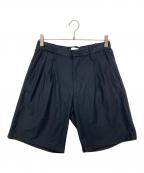 KANEMASAカネマサ）の古着「ツータックハーフパンツ」｜ブラック