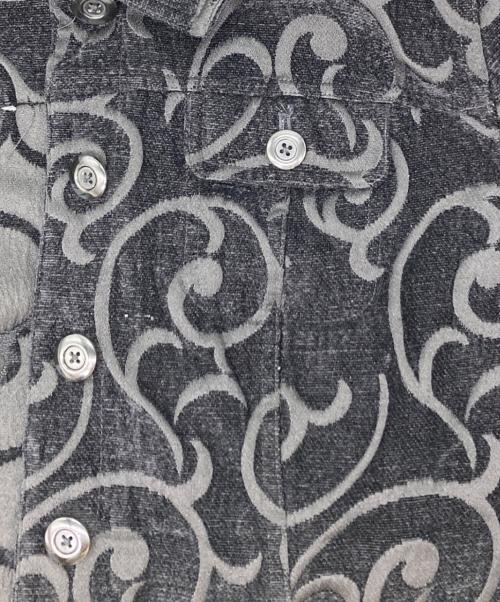 CROFT&BARROW（クロフトアンドバロー）CROFT&BARROW (クロフトアンドバロー) 総柄ジャケット ブラック サイズ:XLの古着・服飾アイテム