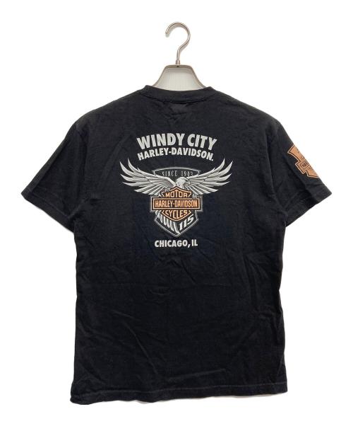 HARLEY-DAVIDSON（ハーレーダビッドソン）HARLEY-DAVIDSON (ハーレーダビッドソン) 両面プリントTシャツ ブラック サイズ:MEDIUMの古着・服飾アイテム