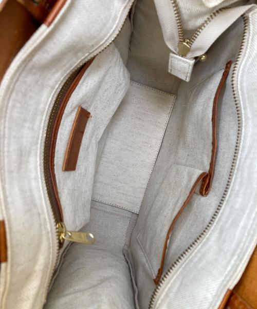 SLOW（スロウ）SLOW (スロウ) レザートートバッグ ブラウンの古着・服飾アイテム