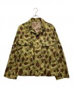 US ARMYユーエスアーミー）の古着「40ｓ ダックハンター カモ HBT ジャケット」｜グリーン
