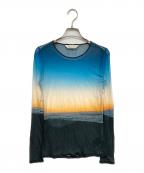 beautiful peopleビューティフルピープル）の古着「グラデーションシアーカットソー」｜ブルー