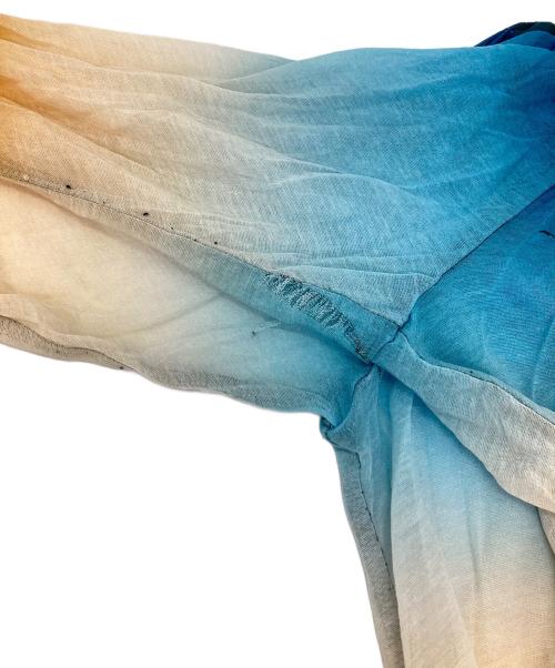 beautiful people（ビューティフルピープル）beautiful people (ビューティフルピープル) グラデーションシアーカットソー ブルー サイズ:36の古着・服飾アイテム