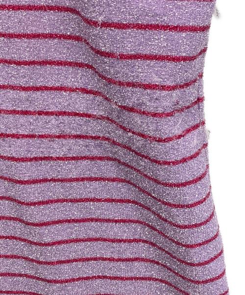 MM6 Maison Margiela（エムエムシックスメゾンマルジェラ）MM6 Maison Margiela (エムエムシックスメゾンマルジェラ) ラメポロシャツワンピース ピンク サイズ:Sの古着・服飾アイテム