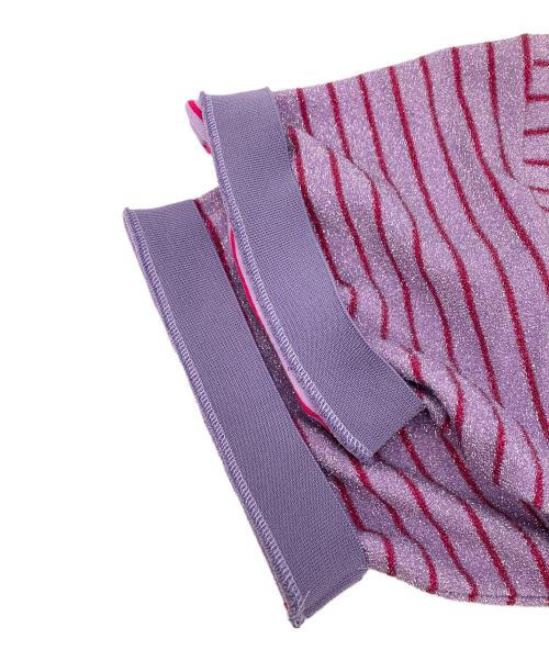 MM6 Maison Margiela（エムエムシックスメゾンマルジェラ）MM6 Maison Margiela (エムエムシックスメゾンマルジェラ) ラメポロシャツワンピース ピンク サイズ:Sの古着・服飾アイテム