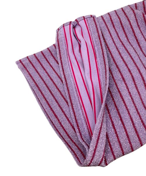 MM6 Maison Margiela（エムエムシックスメゾンマルジェラ）MM6 Maison Margiela (エムエムシックスメゾンマルジェラ) ラメポロシャツワンピース ピンク サイズ:Sの古着・服飾アイテム