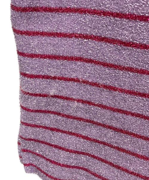 MM6 Maison Margiela（エムエムシックスメゾンマルジェラ）MM6 Maison Margiela (エムエムシックスメゾンマルジェラ) ラメポロシャツワンピース ピンク サイズ:Sの古着・服飾アイテム