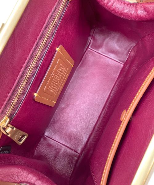 COACH（コーチ）COACH (コーチ) シグネチャージャカードハンドバッグ ブラウンの古着・服飾アイテム