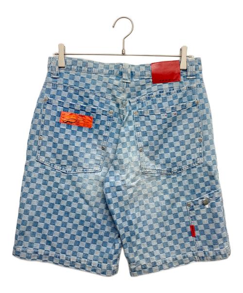 VANS（ヴァンズ）VANS (バンズ) 90ｓ チェッカーデニムハーフパンツ ブルー サイズ:W30の古着・服飾アイテム