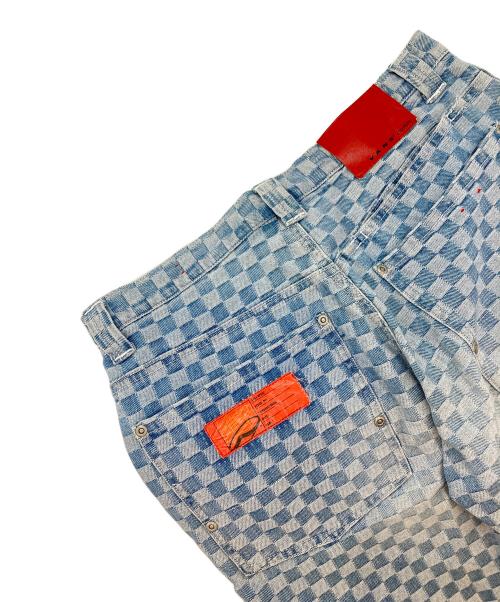 VANS（ヴァンズ）VANS (バンズ) 90ｓ チェッカーデニムハーフパンツ ブルー サイズ:W30の古着・服飾アイテム