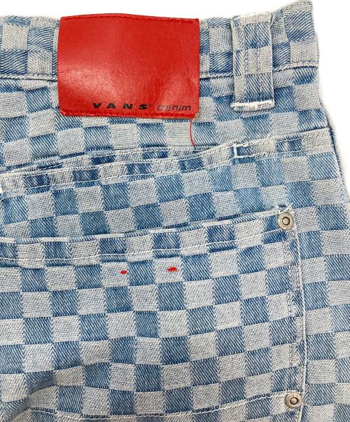 VANS（ヴァンズ）VANS (バンズ) 90ｓ チェッカーデニムハーフパンツ ブルー サイズ:W30の古着・服飾アイテム