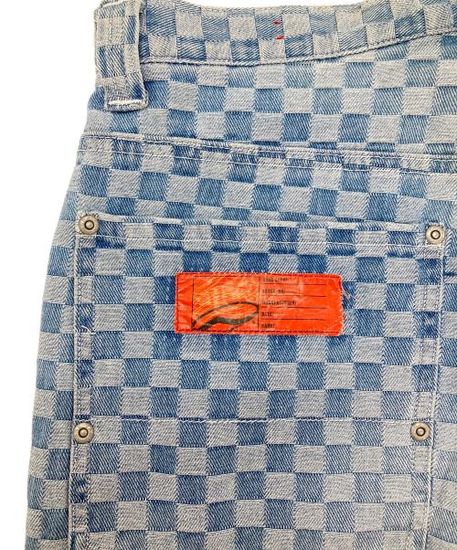 VANS（ヴァンズ）VANS (バンズ) 90ｓ チェッカーデニムハーフパンツ ブルー サイズ:W30の古着・服飾アイテム