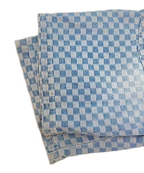 VANS（ヴァンズ）VANS (バンズ) 90ｓ チェッカーデニムハーフパンツ ブルー サイズ:W30の古着・服飾アイテム