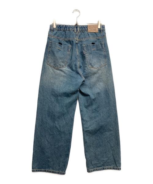 nothomme blue（ノットオムブルー）NOTHOMME BLUE (ノットオムブルー) ウォッシュドデニムパンツ インディゴ サイズ:Sの古着・服飾アイテム