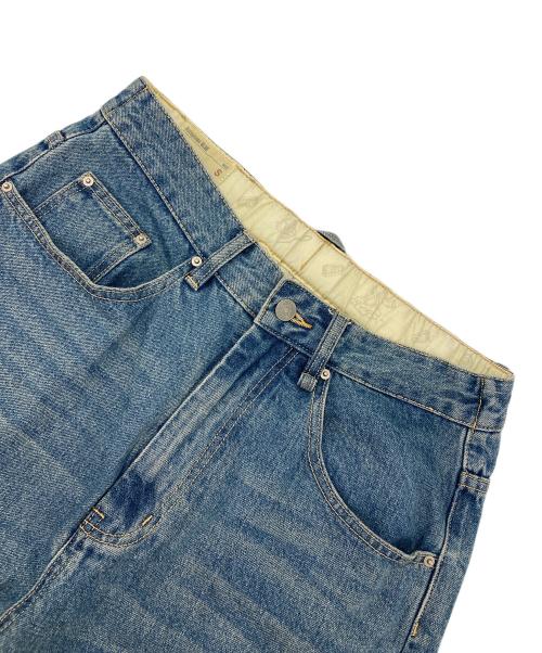 nothomme blue（ノットオムブルー）NOTHOMME BLUE (ノットオムブルー) ウォッシュドデニムパンツ インディゴ サイズ:Sの古着・服飾アイテム