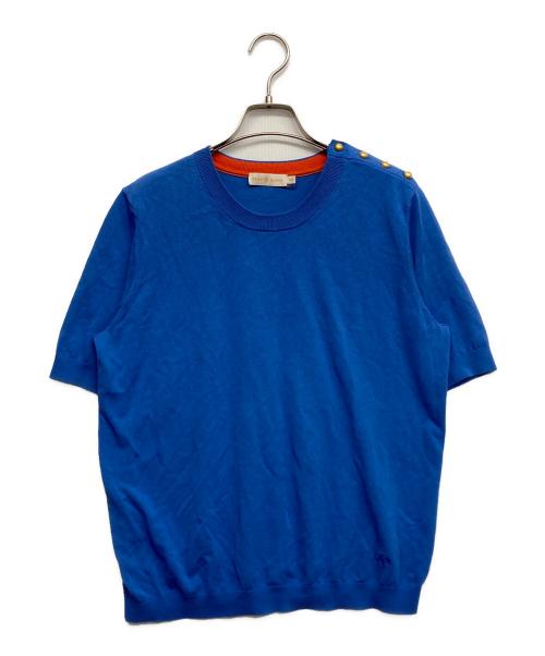 TORY BURCH（トリーバーチ）TORY BURCH (トリーバーチ) 半袖ニット ブルー サイズ:Mの古着・服飾アイテム