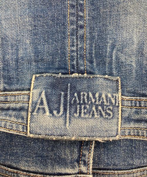 ARMANI JEANS（アルマーニジーンズ）ARMANI JEANS (アルマーニジーンズ) デニムライダースジャケット インディゴ サイズ:36の古着・服飾アイテム