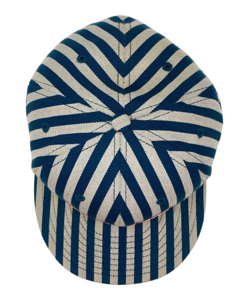SUPREME（シュプリーム）Supreme (シュプリーム) New Era (ニューエラ) Striped Box Logo New Era Cap ブルー サイズ:60.6cmの古着・服飾アイテム